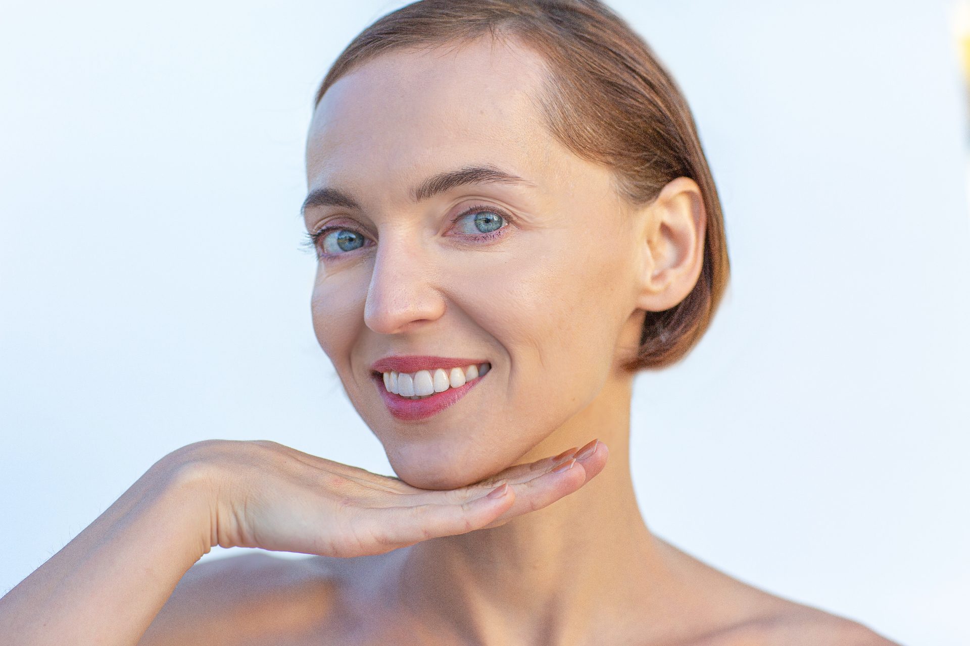 Natural, restored smile close-up