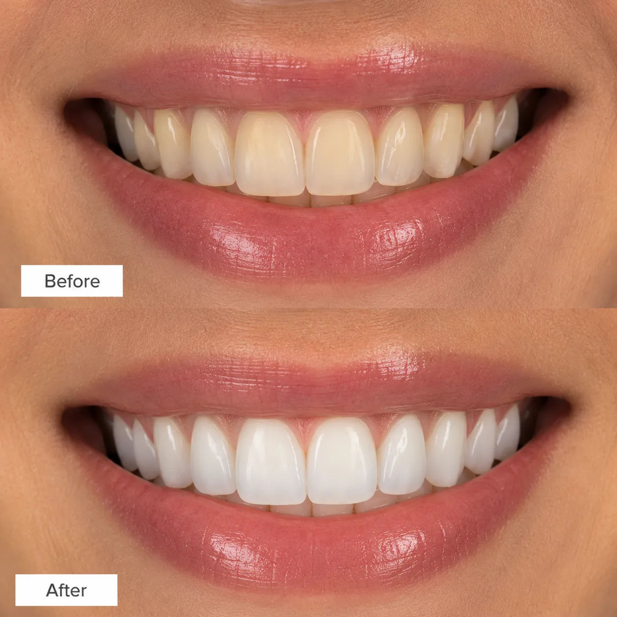 KöR whitening result — patient smile